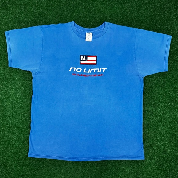 Vintage 1990s No Limit Records Soldier Gear Embroidered T-Shirt - Picture 1 of 5